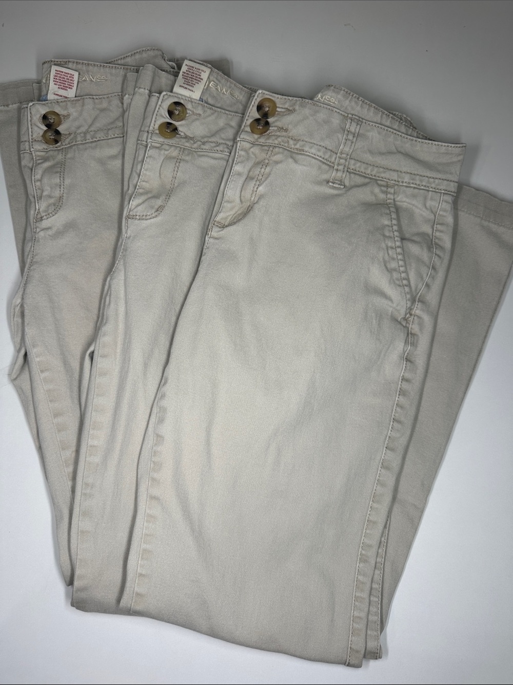 3 Pair Arizona Jean Company Women's Light Beige pants